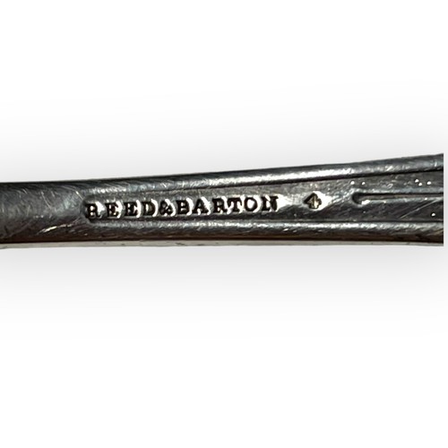 Antikes Reed & Barton Floral geätzt Silent Butler Tablett Krümelmesser Silberplatte - Bild 8 von 11