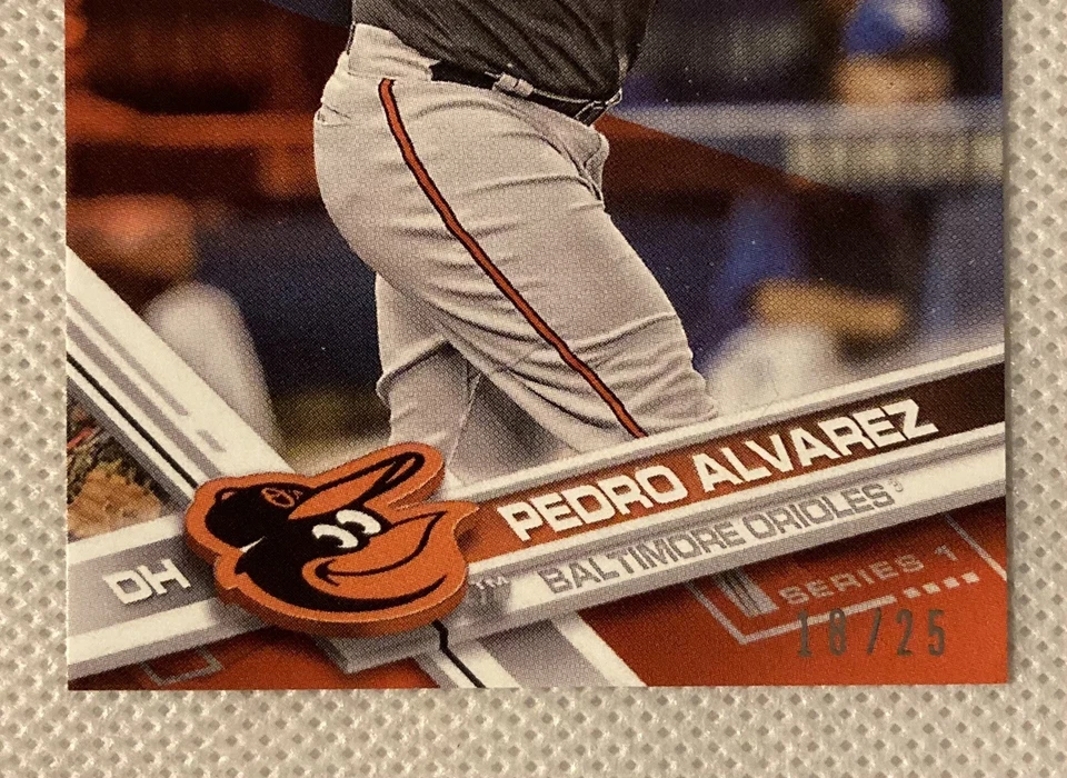 2017 Topps Mini Series 1 #101 Pedro Alvarez /25 Orange Parallel - Orioles - Image 3 of 4