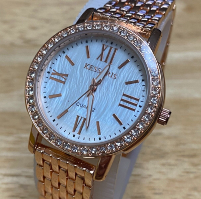Express Rose Gold Watch Express Quartz Watch Women 50m Rose Gold Steel Day Date  main image 4