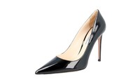 Prada Lackleder High Heels Stilettos Pumps - 1I939F - Schwarz Neu - 40,5 Uk 7.5