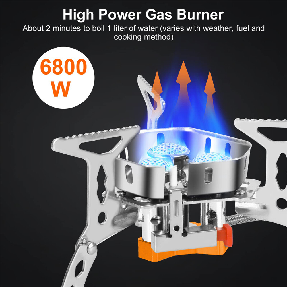 Babominimer Camping Gaskocher Mini - 3200W Winddicht Für Outdoor