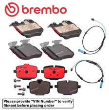 Front & Rear Brake Pad Set OE Brembo Ceramic +Sensor for BMW 540i xDrive