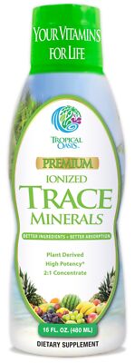 Ionized Plant Based Trace Minerals Liquid Formula 74 Essential Minerals 16 oz