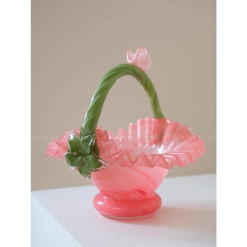 Ménage rose vert couleur mixte pot vase verre arrangement floral décoration - Photo 12/24
