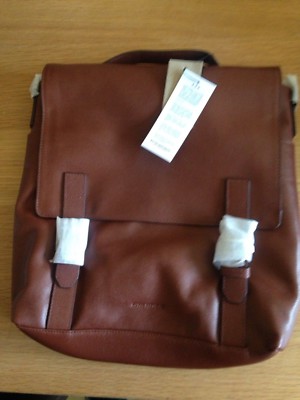 cognac messenger bag