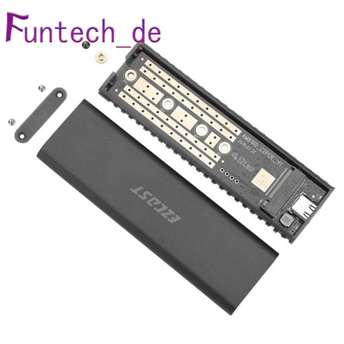 M2 SSD Hard Case NVME PCIe Enclosure M.2 to USB Type C 3.1 GEN2 M Key Adapter L4 - Bild 9 von 21