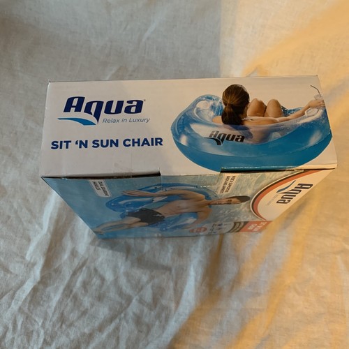 Aqua Leisure Pool Chair Sit 'n Sun Inflatable Drink Holder Backrest *NEW* - Picture 6 of 6