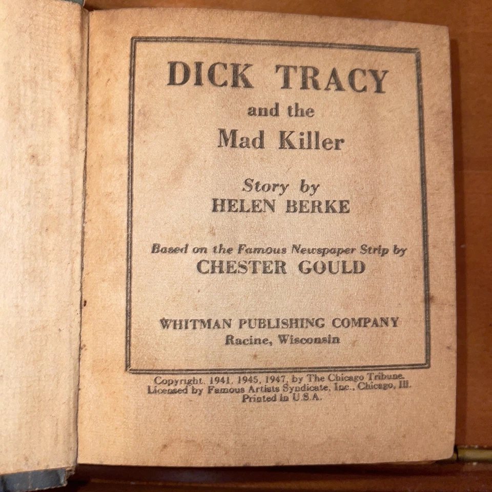 Dick Tracy and the Mad Killer ORIGINAL Vintage 1947 Whitman Big Little Book - Image 2 of 4