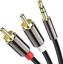 3.5mm to RCA Audio Auxiliary AUX Stereo Y Splitter Cable, 3.5 MM Convert to RCA