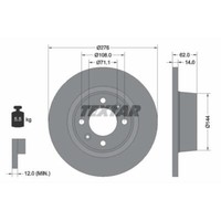 Textar 2X Bremsscheibe Hinten Ø276 Mm Voll FüR CitroëN C5 II Break Re_ 2.0 Hdi