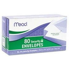 MeadWestvaco 75212 3-5/8" X 6-1/2" 6-3/4 Security Envelopes 80 Count
