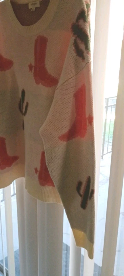 Umgee EE. UU. Mujer Estilo Western Suéter Como Nuevo Manga Larga Acogedor Foto 3 de 4