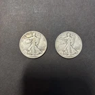 1942-S San Francisco Mint Silver Walking Liberty Half Dollars, Lot of 2 coins