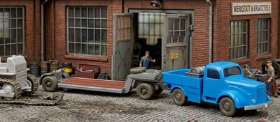 Wiking Mercedes MB 5000 alter Schwergut-Zug ZM himmelblau 1961-62 - TOP