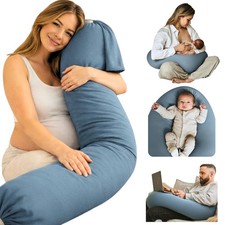 Pregnancy Pillow 5-in-1 |Adjustable Shape, Cooling Fabric| Beanbag Style Micr...