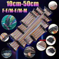 40PCS Dupont Jump Wires M-F M-M F-F Jumper Breadboard Cable Lead Hobby 10-40 Pin