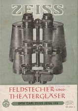 DDR Prospekt VEB Carl Zeiss Jena Feldstecher und Theatergläser