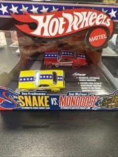 Auto World Exclusive SNAKE & MONGOOSE 4-GEAR Electric Slot Cars iwheels Display