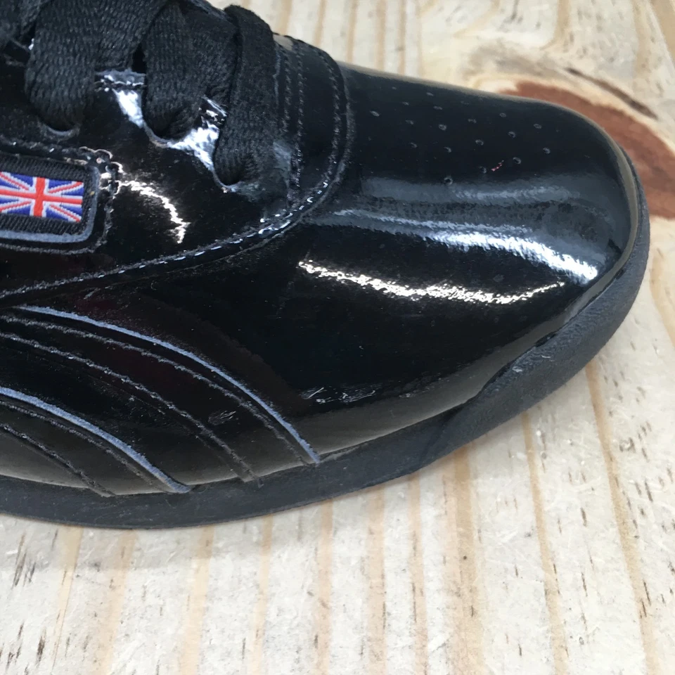 Reebok Shoes Womens 8 Classic Freestyle Hi Sneakers Black CN2822 Patent Leather - Image 4 of 4