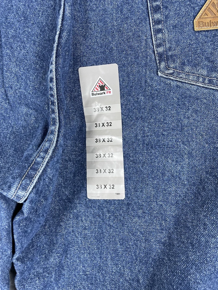 Bulwark FR Jeans Mens 38x32 Blue Flame Resistant Denim Work Pants PEJ6SW3 - Image 4 of 4