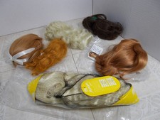 Lot of 6 Vtg NEW Doll Wigs Various Makers  Colors  Sizes