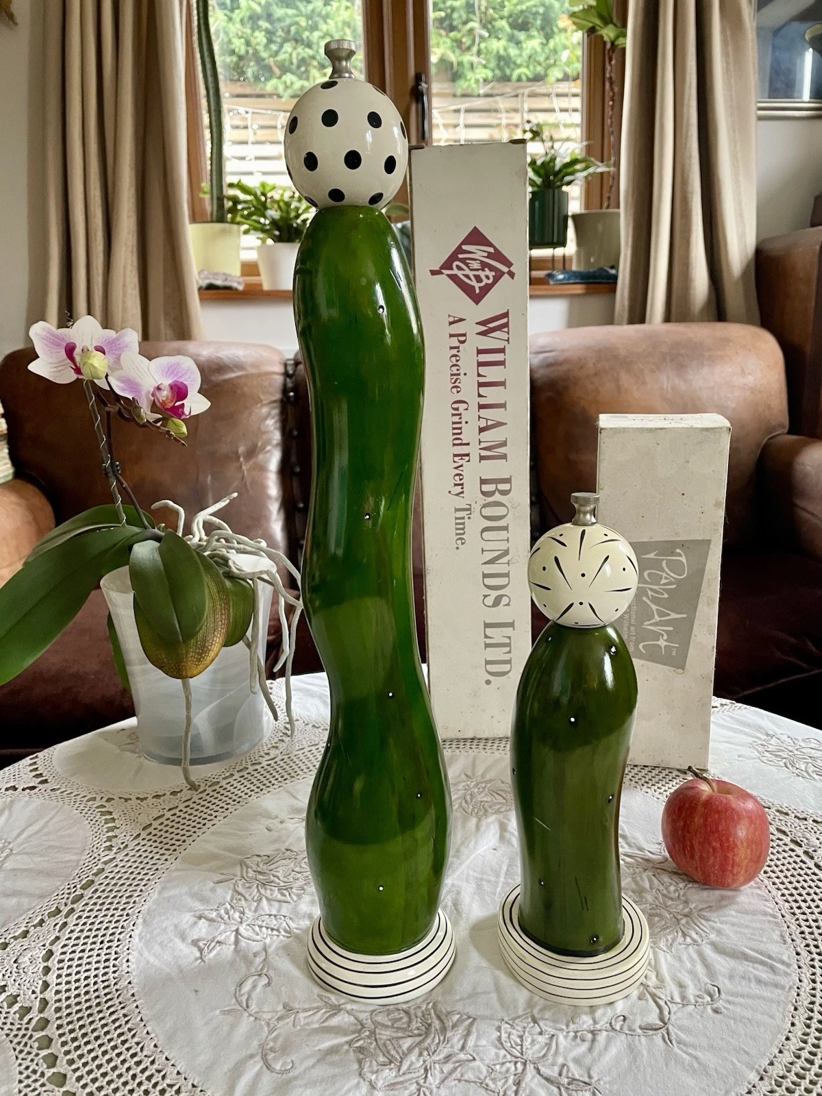 WILHELM 19” Serpent 11” Salt & Pepper Mills William BOUNDS Boxed NM Wedding Gift
Opens in a new wind