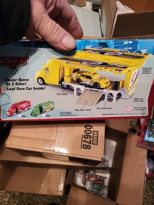 Disney Pixar Cars Sidewall Shine 74 Hauler Trailer Brand New