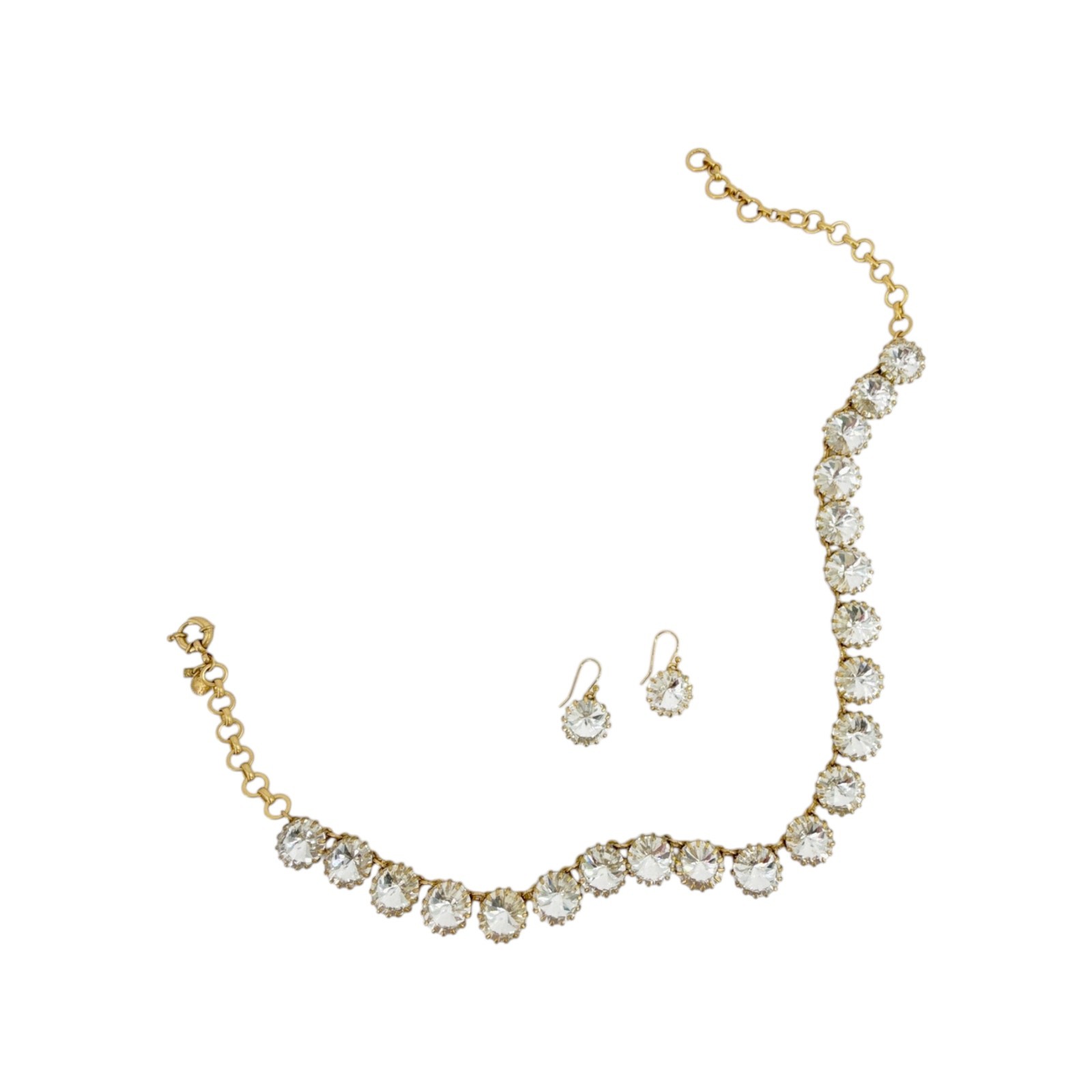 J.CREW Crystal Venus Flytrap Statement Necklace &… - image 5