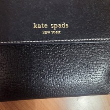 kate spade New York Soft Leather Wallet - Black Snap Closure Credit Card Holder
