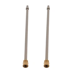 2 Pack Stainless Steel Pressure Washer Extension Wand Quick Connect 4000 PSI Max