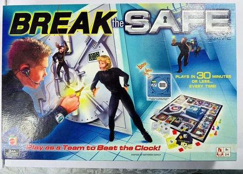 Vintage 2003 Break the Safe Mattel Board Game 100% Complete Works