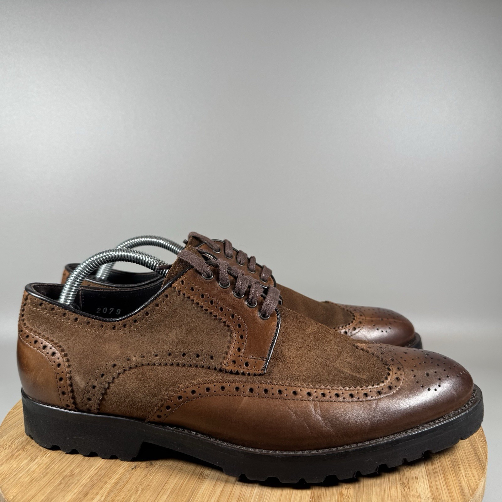 SAOLA To Boot New York Adam Derrick scarpe derby uomo 9 5 pelle marrone punta alare