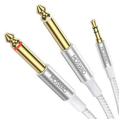 Y-Kabel 3,5mm auf 6,35mm Splitterkabel 10m Stereo-Audiokabel für Lautsprecher