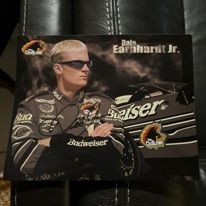NASCAR Dale Earnhardt Jr Outlaw Autograph  8x10 Two-Sided