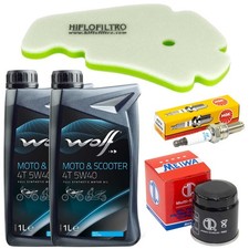 Kit 2L Manutenzione Olio Filtro Aria Filtro Olio Candela per Piaggio X7 300 ie 2010-2012