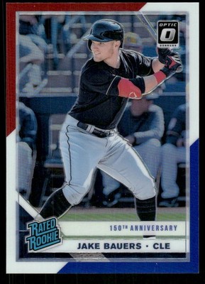 2019 Donruss Optic Red White and Blue 150th Anniversary 39 Jake Bauers RR/150 BB