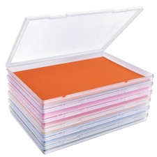 FAAYUCK 6 Pack Photo Storage Box, Fits 8 x 10 Photo, Large Plastic Scrapbook