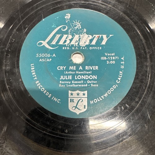 Liberty 78 RPM Julie London - Cry Me A River 55006 V