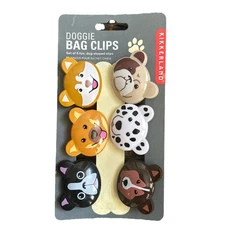 Kikkerland Puppy Dog Bag Clips, Set of 6, New Corgi Boston Shibu Bulldog