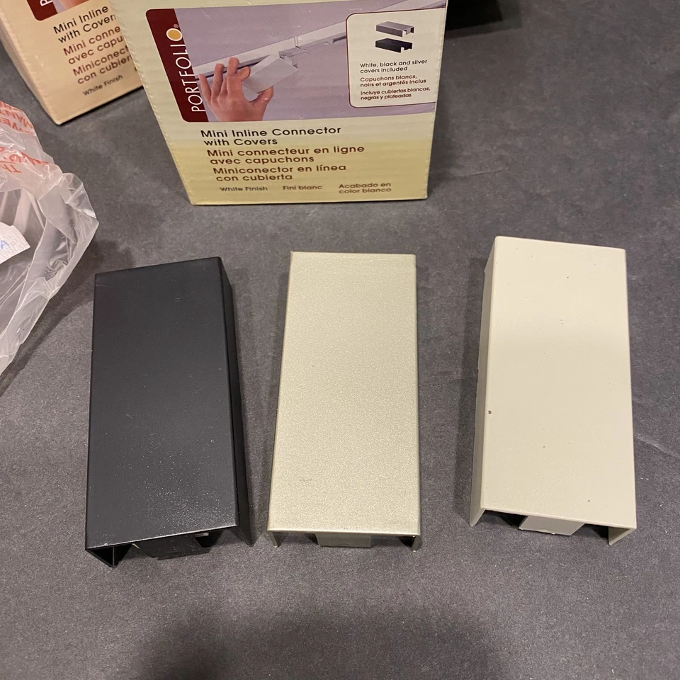 (3) Portafolio Mini conectores en línea con 3 cubiertas 0242293 NUEVO BLANCO/NEGRO/PLATEADO Foto 3 de 4