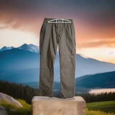 Prana Pants Womens 10 Double Peak Hiking Organic Cotton Elastic Waist A33