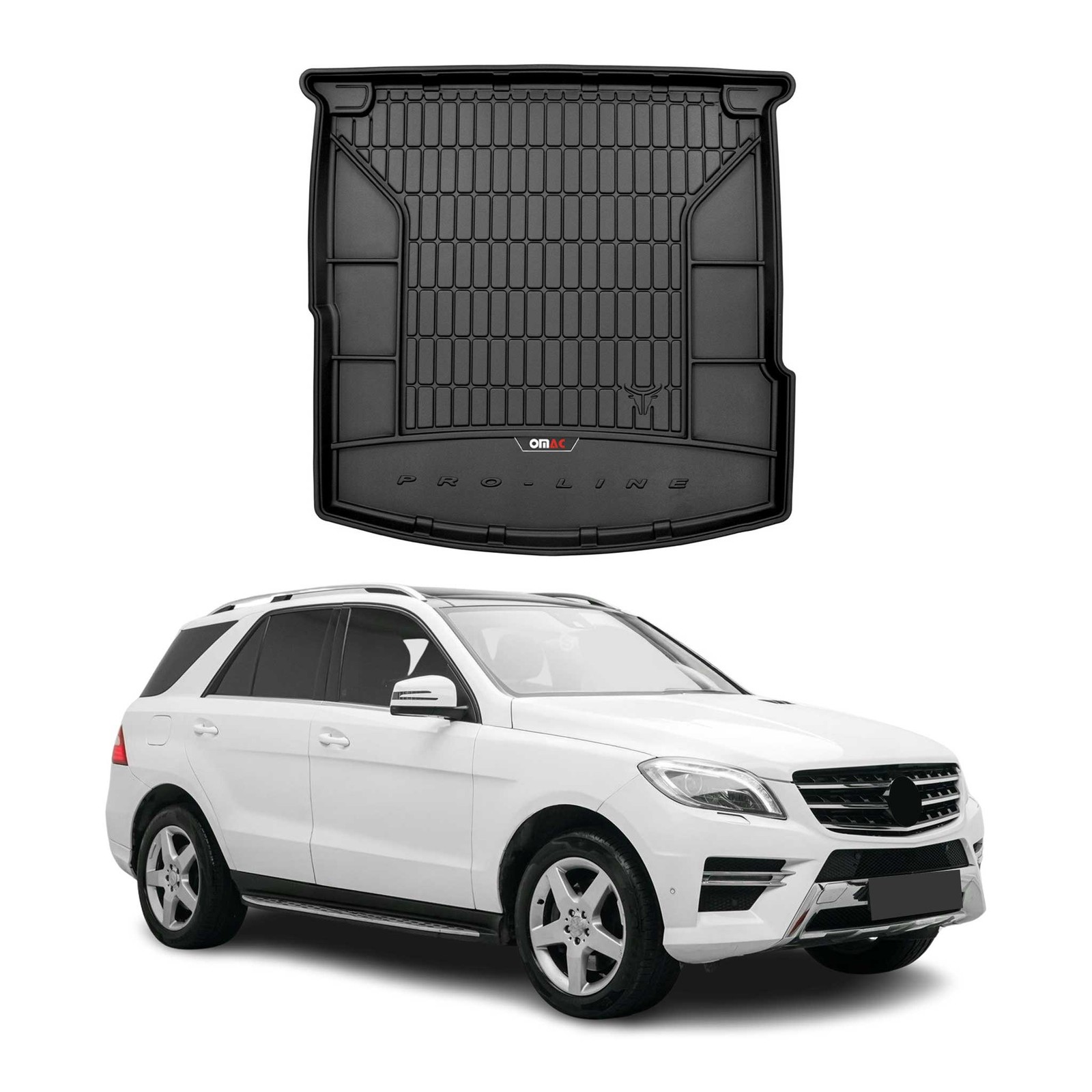 Tapis de coffre Mercedes Classe GLE C292 2015-2019 bac de protection sur mesure TPE noir auto