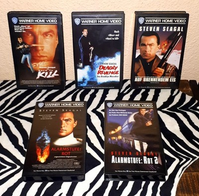 Steven Seagal VHS Bundle - Hard To Kill, Deadly Revenge, Auf Brennendem Eis, Etc