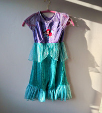 Disney Princess Ariel Mermaid Glitter Dress Nightgown Purple/Green Size 5/6