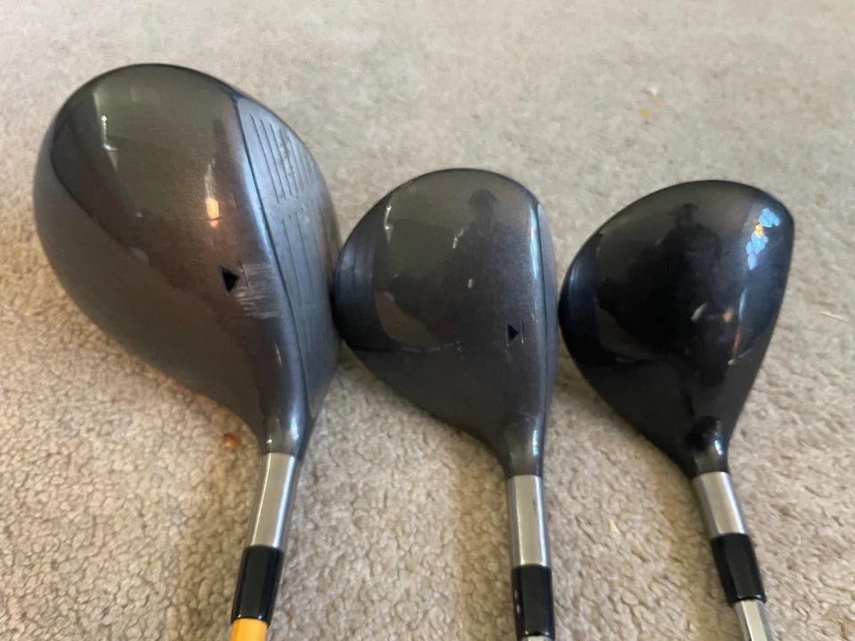 TITLEIST 975 980 WOOD SET 8.5* DRIVER 3 & 5 WOOD SET GOLF CLUBS STIFF LH - Image 3 of 4