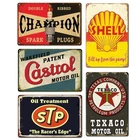 Vintage Metal Tin Signs Retro Garage Signs For Men Wall Decorations Old Car S...