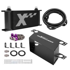 Ölkühler Kit 16 Reihen Universal AN10 Thermostat Adapter 3/4-16 M20x1.5 Alu