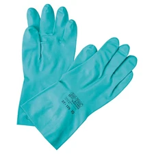 Ansell 37-175-10 Sol-Vex Unsupported Nitrile Gloves, Straight Cuff, Flock Lined