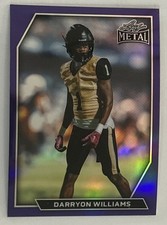 DARRYON WILLIAMS 2026 LEAF METAL FOOTBALL BASE AUTO Purple 7/7