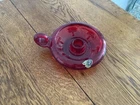 Fenton Ruby Red Glass Finger Loop Candle Holder